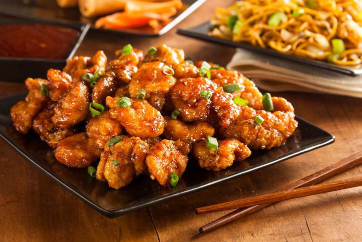 Asian Oranage Chicken with Green Onions Asian Oranage Chicken with Green Onions